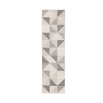 Covor flair rugs urban triangle, 60 x 220 cm, gri - roz