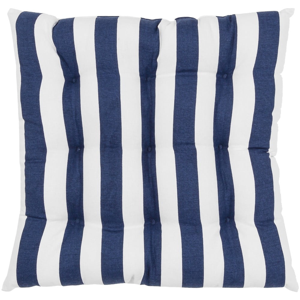 Pernă scaun din bumbac westwing collection timon, 40 x 40 cm, albastru-alb