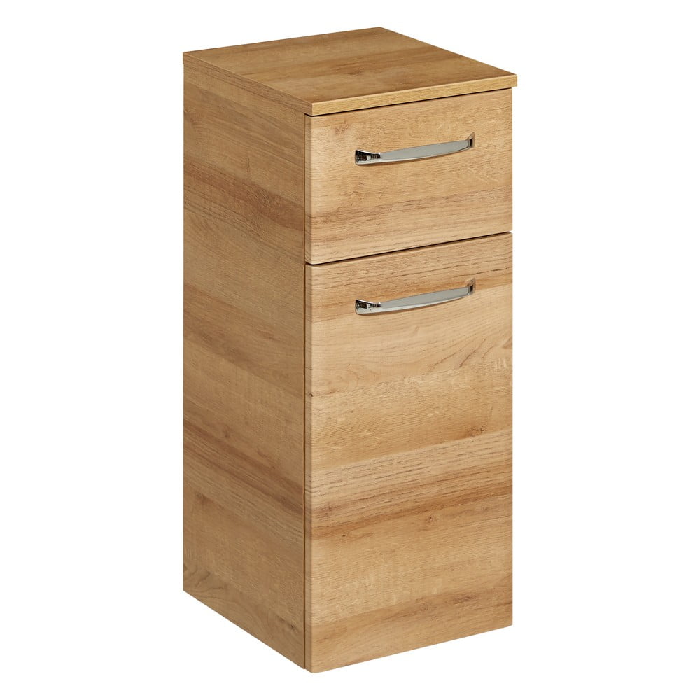 Dulap de baie în culoare naturală jos/suspendat cu aspect de lemn de stejar 72x30 cm Quickset 318 – Pelipal
