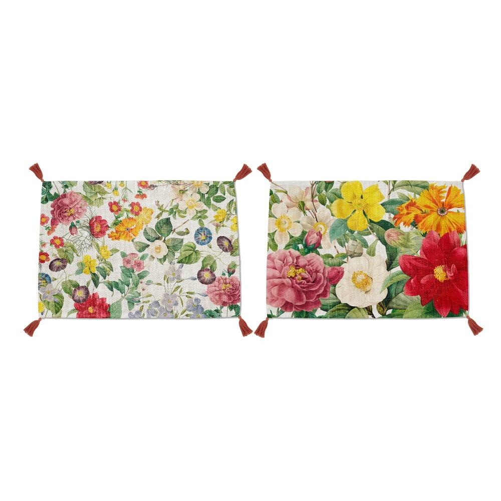 Set 2 suporturi textile pentru farfurii Madre Selva Spring Flowers bonami.ro