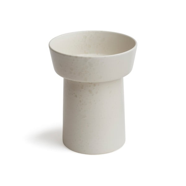 Vază din gresie Kähler Design Ombria, înălțime 20 cm,alb