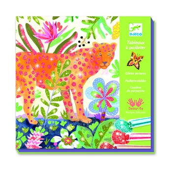Set artistic pentru șablare djeco tropical animals