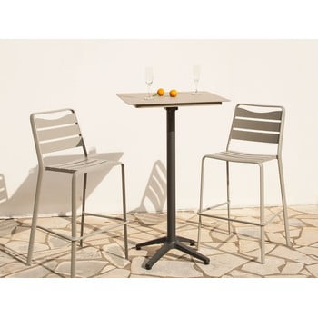 Set masă de bar și 2 scaune din aluminiu pentru grădină Ezeis Spring imagine