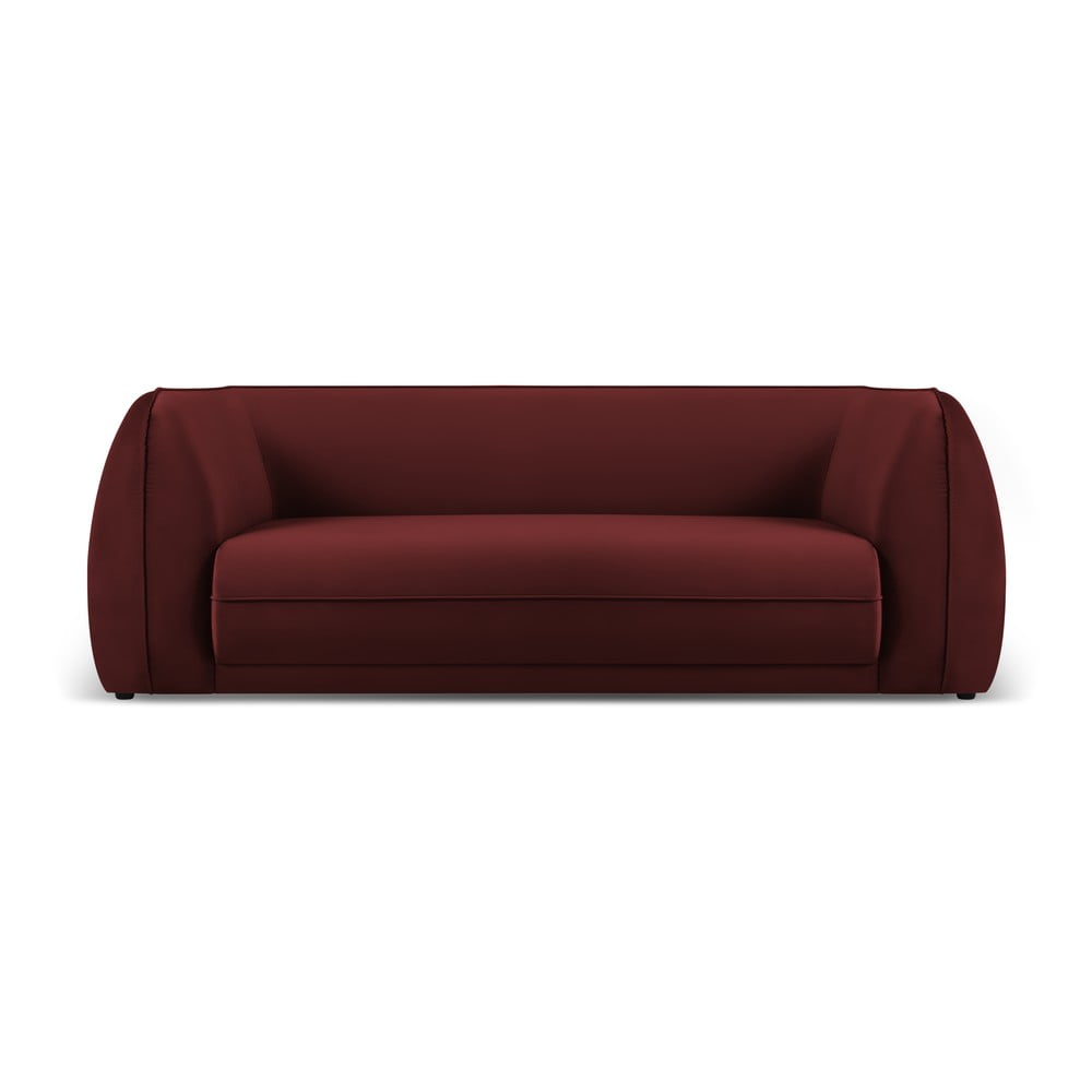 Canapea roșie cu tapițerie din catifea 225 cm Lando – Micadoni Home