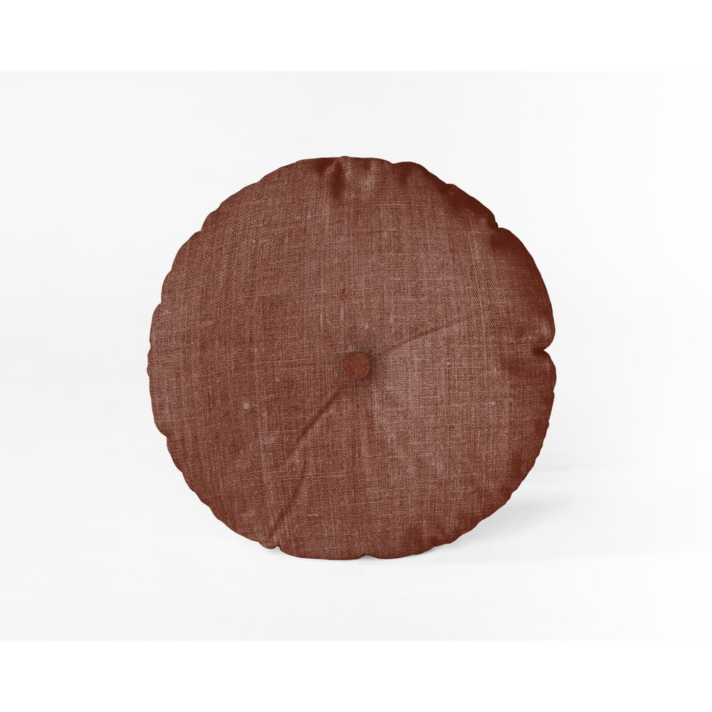 Pernă Really Nice Things Cojin Redondo Burgundy, ⌀ 45 cm, vișiniu
