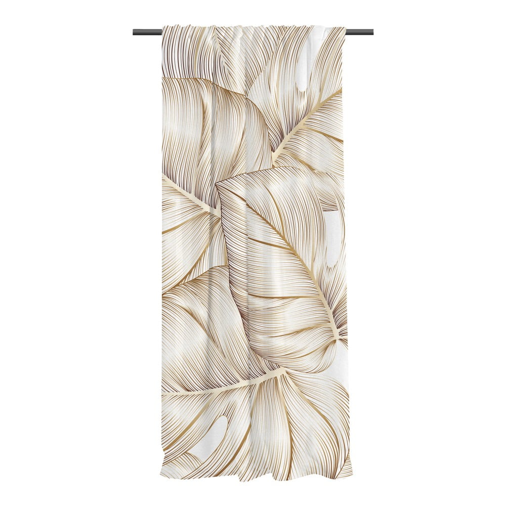 Draperie aurie din bumbac satinat 110x170 cm Golden Leaves – Butter Kings