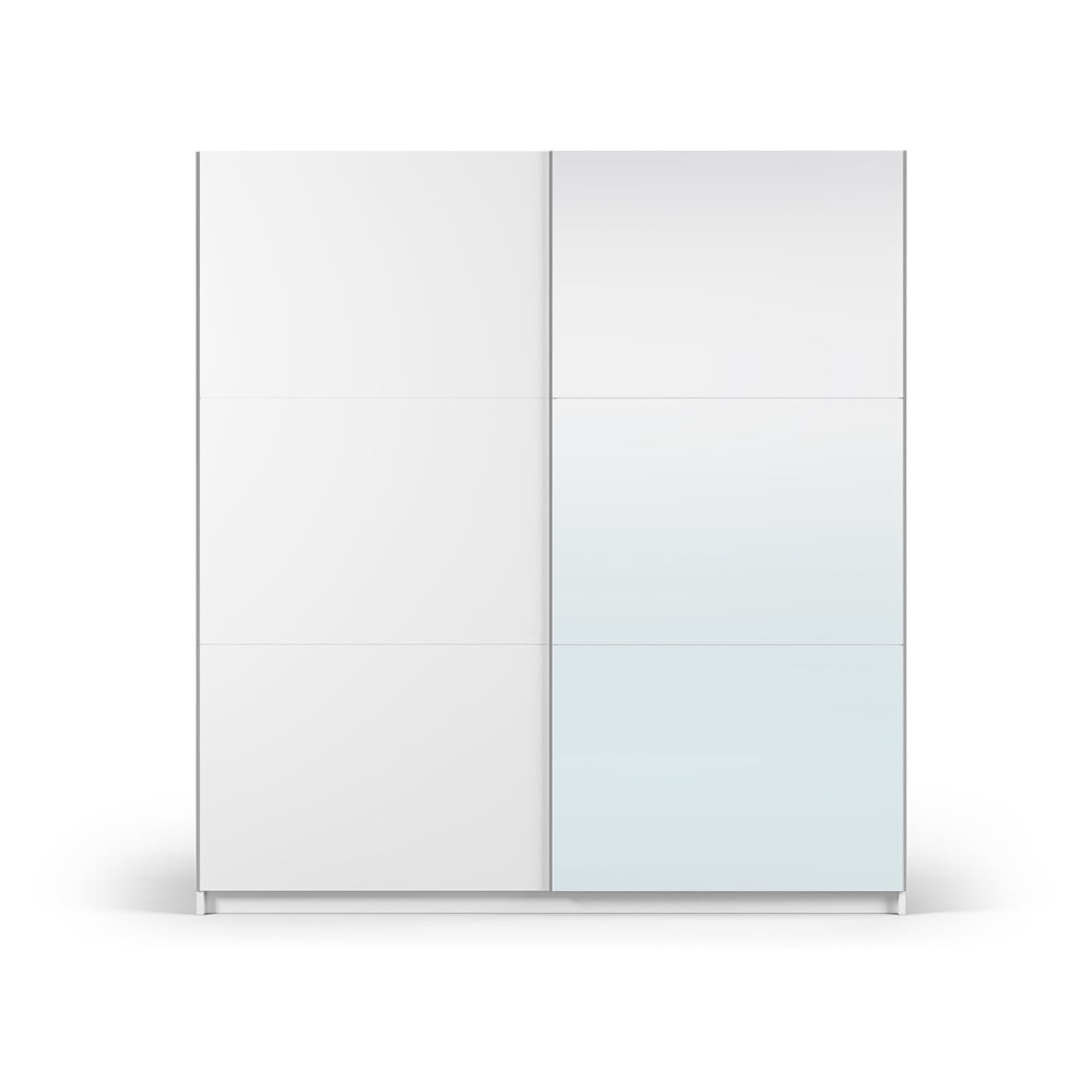 Dulap alb cu oglindă și uși glisante 200×215 cm Lisburn – Cosmopolitan Design 200x215 imagine 2022