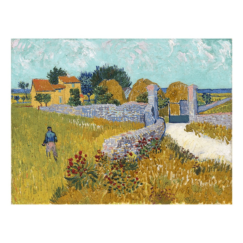 Reproducere pe pânză după Vincent van Gogh – Farmhouse in Provence, 40 x 30 cm bonami.ro