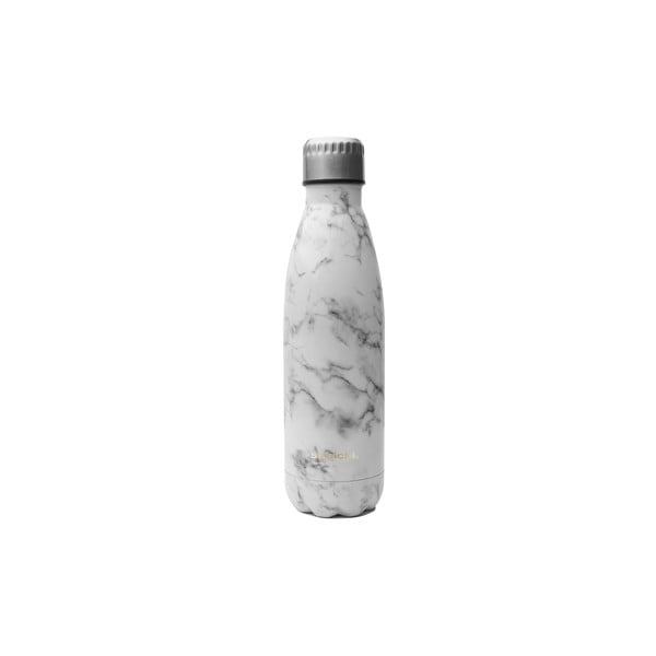 Sticlă termos din oțel inoxidabil Sabichi Stainless Steel Bottle, 450 ml, motive marmură