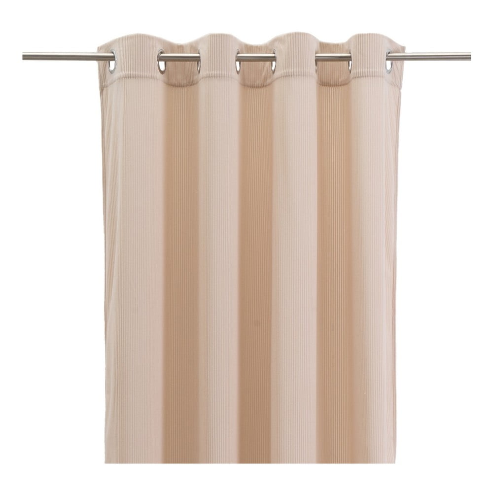 Draperie bej din catifea reiată 140x260 cm Merely – Casa Selección