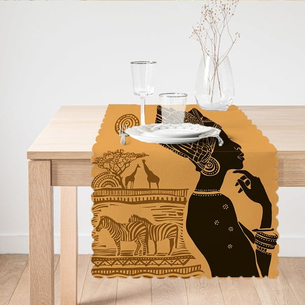 Napron pentru masă Minimalist Cushion Covers African Woman, 45 x 140 cm