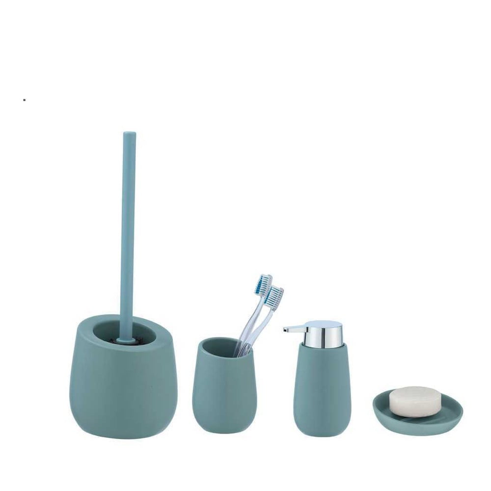 Set de accesorii de baie albastru deschis din ceramică Badi – Wenko