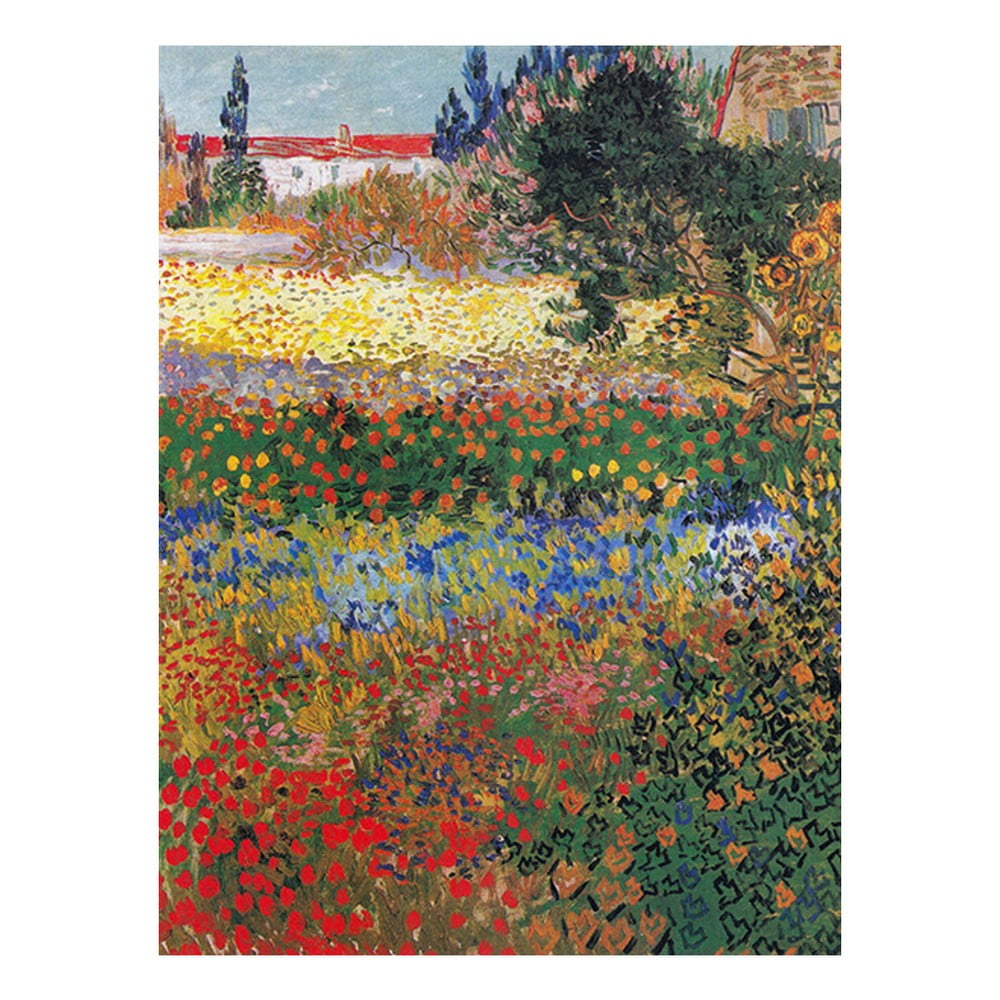 Tablou reproducere pe pânză după Vincent van Gogh – Flower garden, 40 x 30 cm bonami.ro