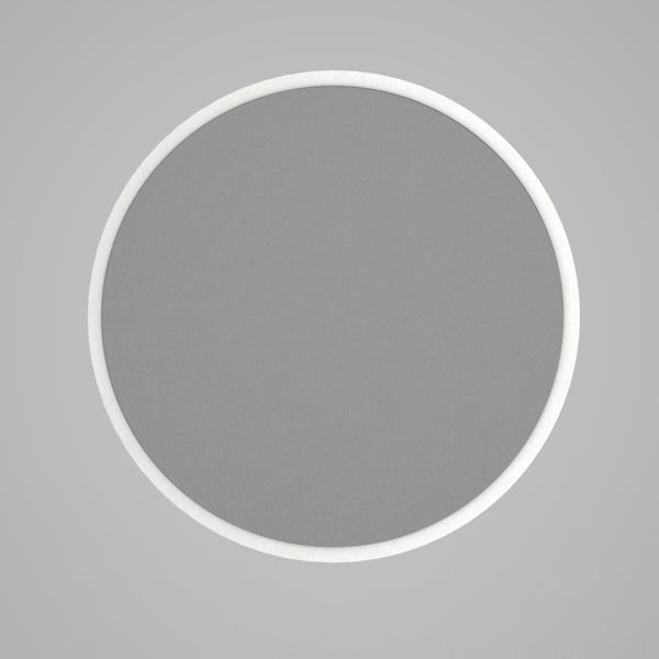 Oglindă rotundă de perete cu rama albă Glob, ⌀ 59 cm