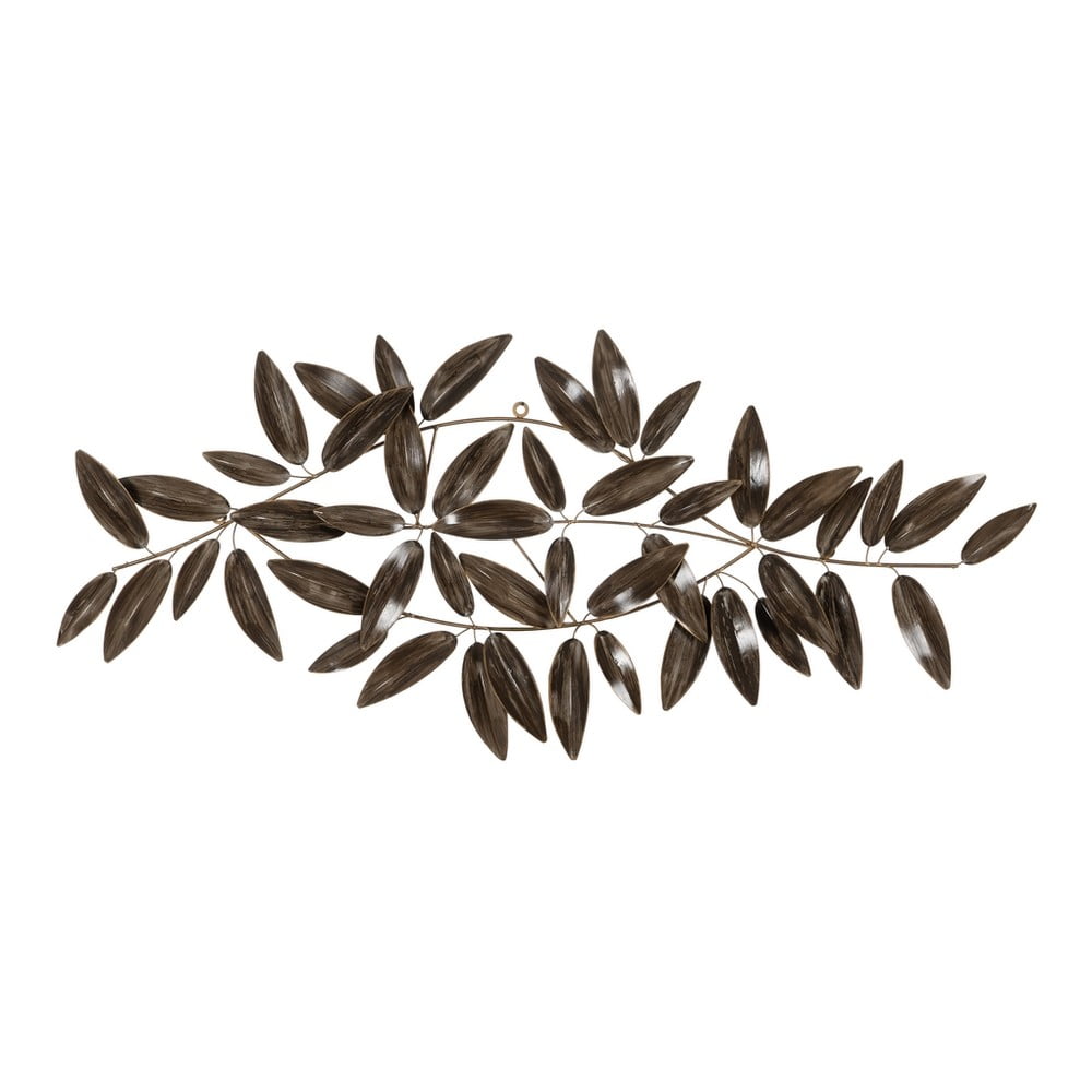 Decorațiune de perete din metal 121x52 cm Leaves – Ixia