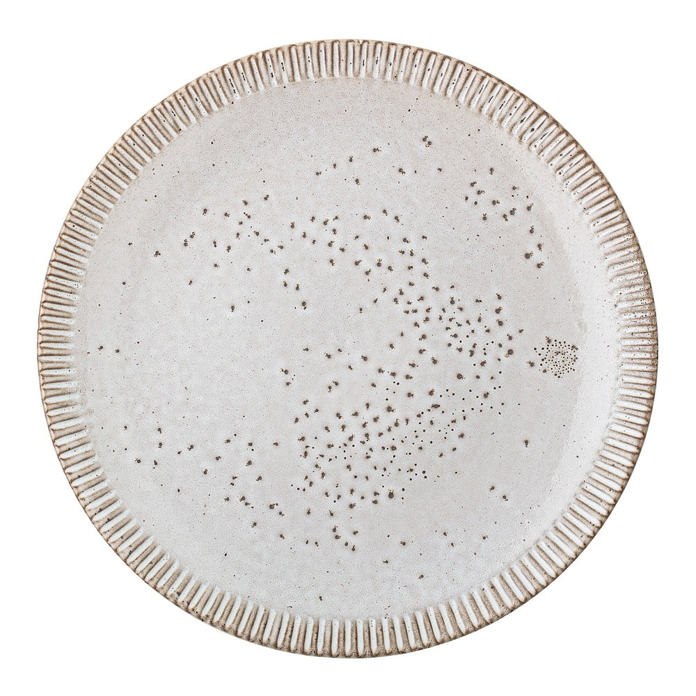Farfurie din gresie ceramică Bloomingville Thea, ø 27 cm, alb-gri