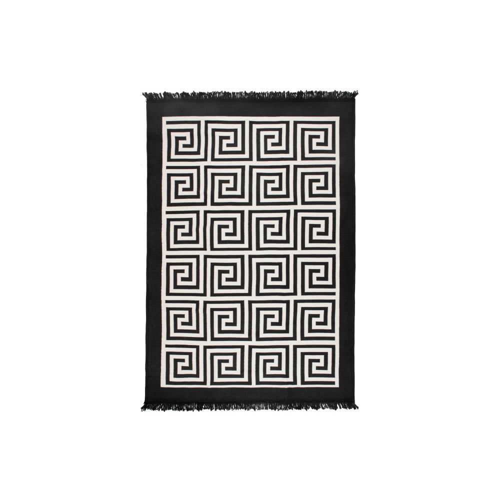 Covor reversibil Cihan Bilisim Tekstil Framed, 120 x 180 cm, bej-negru bonami.ro