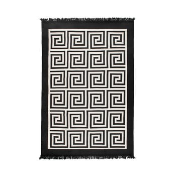 Covor reversibil cihan bilisim tekstil framed, 80 x 150 cm, bej-negru