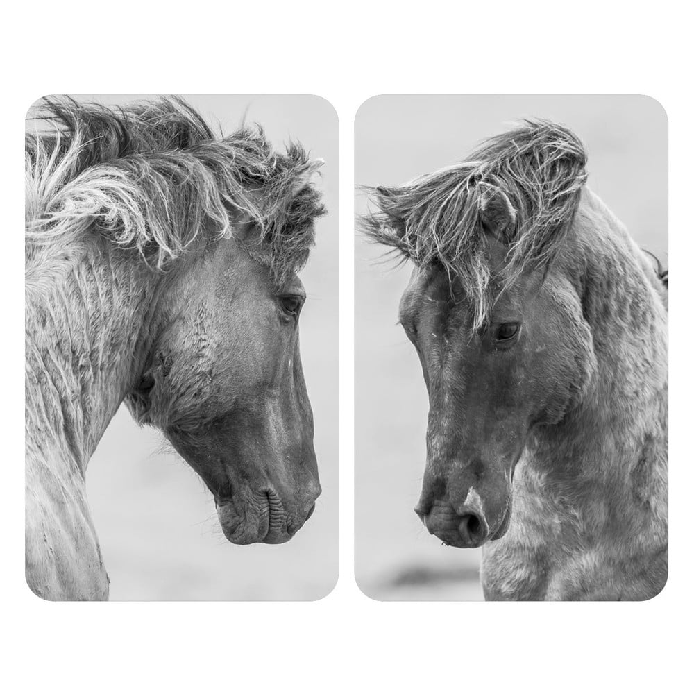 Set 2 protecții pentru aragaz Wenko Horses, 52 x 30 cm Accesorii