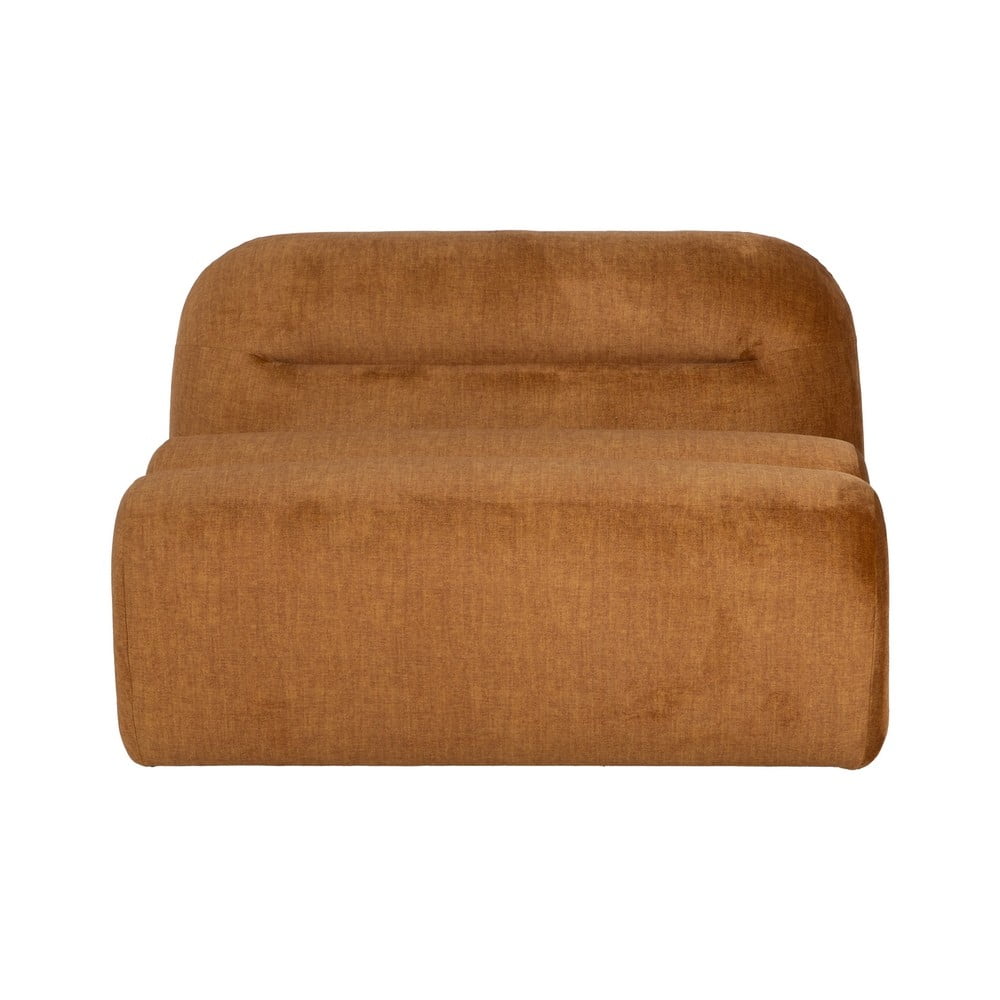 Modul pentru canapea galben muștar cu tapițerie din catifea (de mijloc) – Ixia