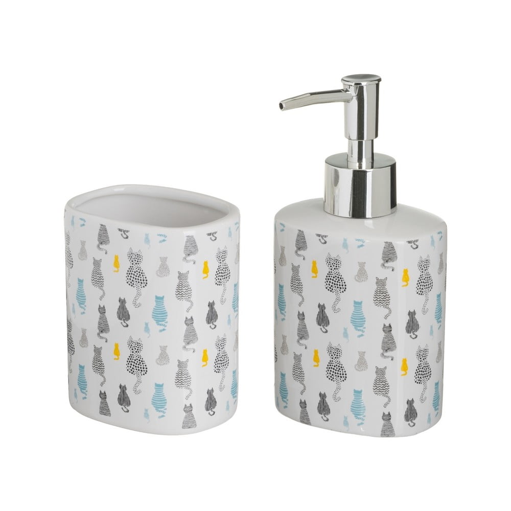 Set de accesorii de baie alb cats – casa selección