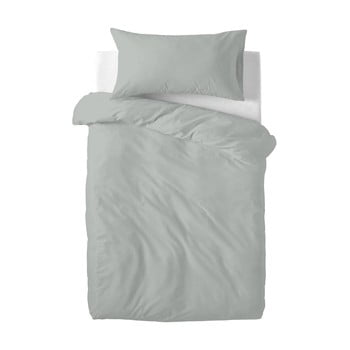 Lenjerie de pat din bumbac pentru copii happy friday basic, 100 x 120 cm, gri