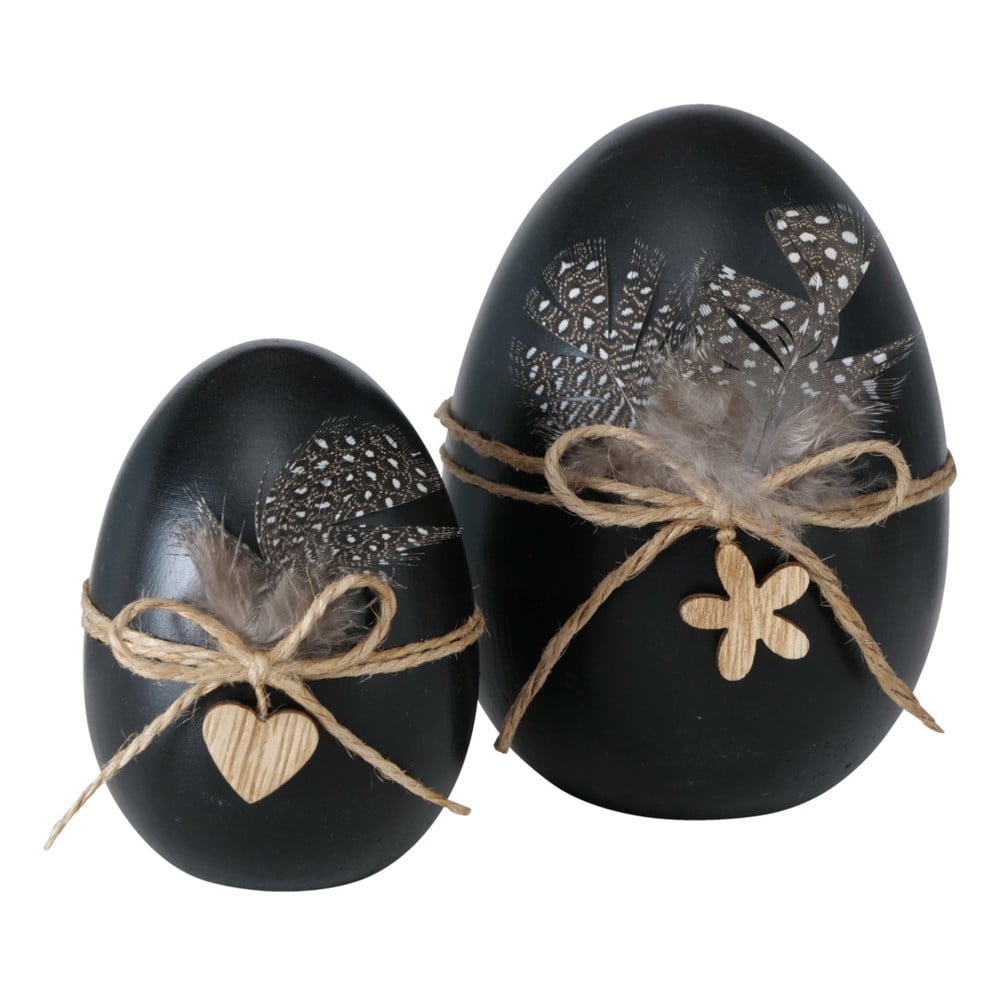 Set 2 decorațiuni cu model de paște boltze gunnebo, negru