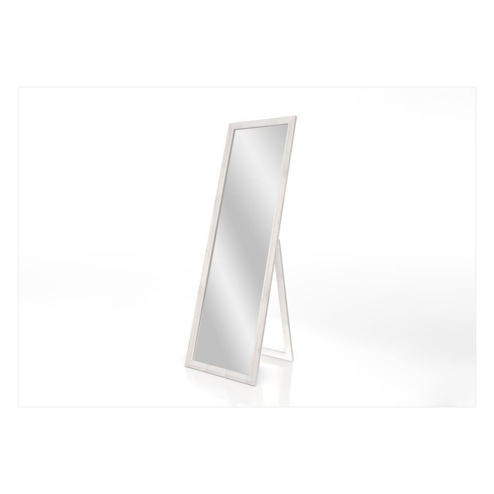 Oglindă cu suport și ramă Styler Sicilia, alb, 46 x 146 cm
