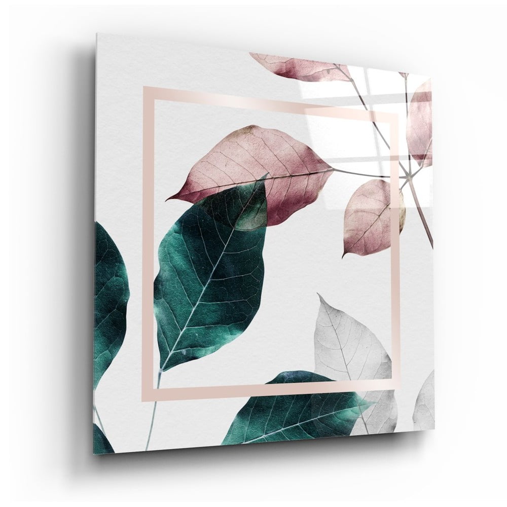 Tablou din sticlă Insigne Skandinavian Style Leaves, 60 x 60 cm bonami.ro imagine 2022