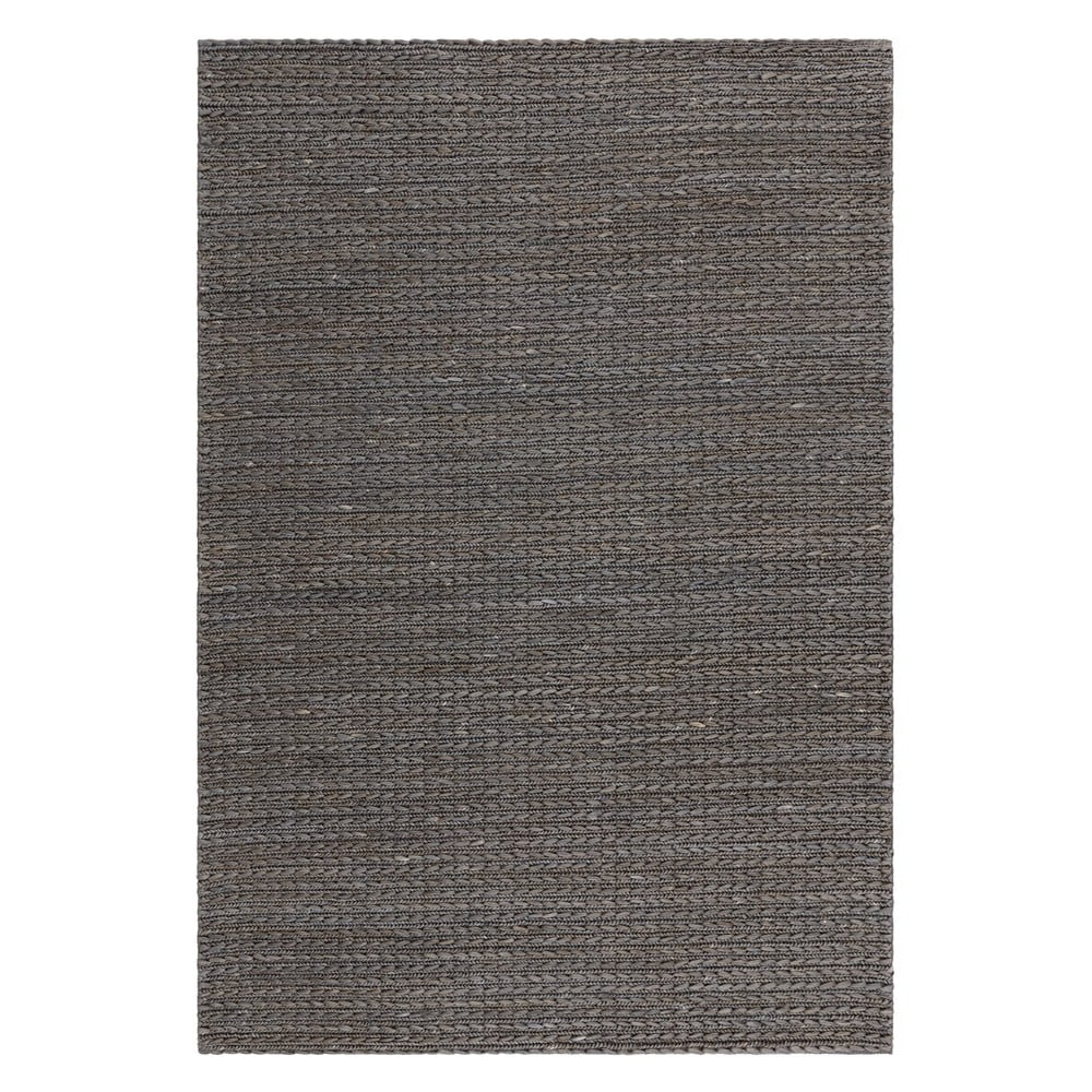 Covor gri antracit handmade din iută 200x290 cm Oakley – Asiatic Carpets