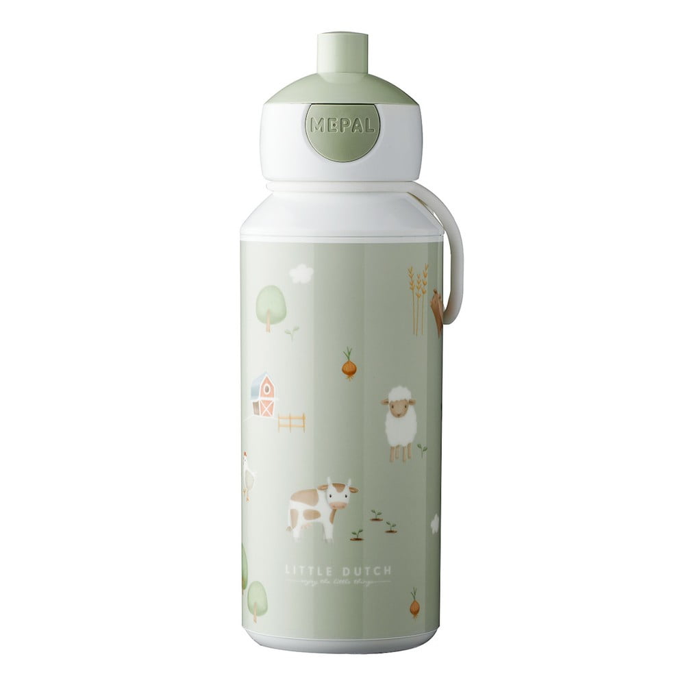 Sticlă pentru copii verde-deschis 400 ml Little farm – Mepal