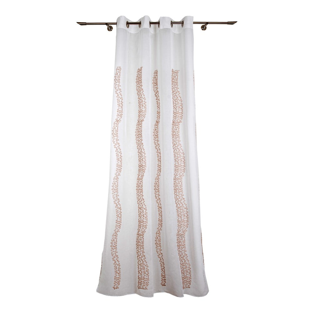Perdea alb-bej 140x245 cm medrassa – mendola fabrics
