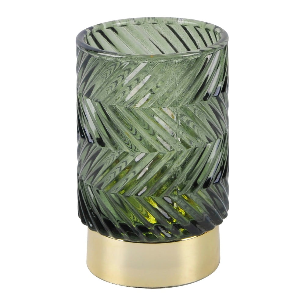 Poza Decoratiune luminoasa din sticla cu LED PT LIVING Zig Zag, verde