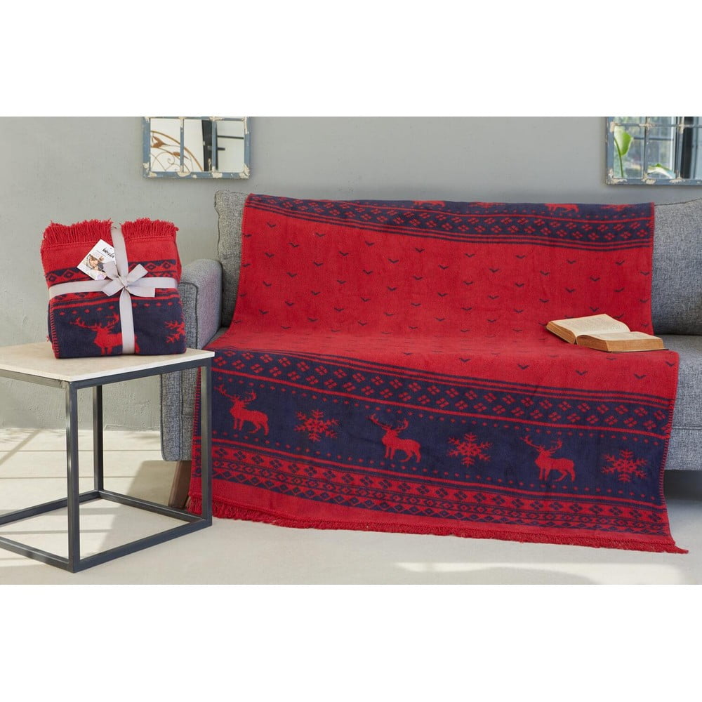 Pătură de Crăciun din bumbac 155×127 cm – Mila Home 155x127 imagine noua somnexpo.ro