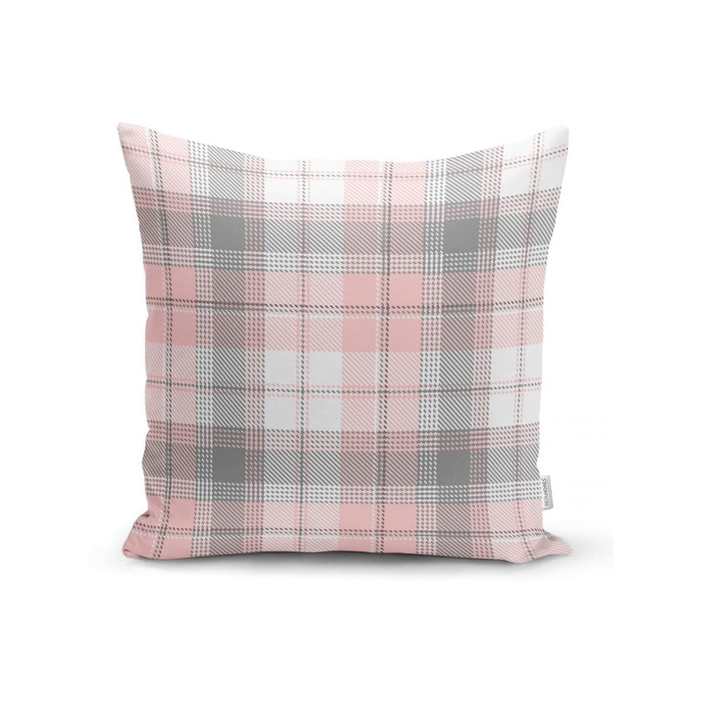 Față de pernă decorativă Minimalist Cushion Covers Flannel, 45 x 45 cm, gri – roz bonami.ro imagine noua somnexpo.ro