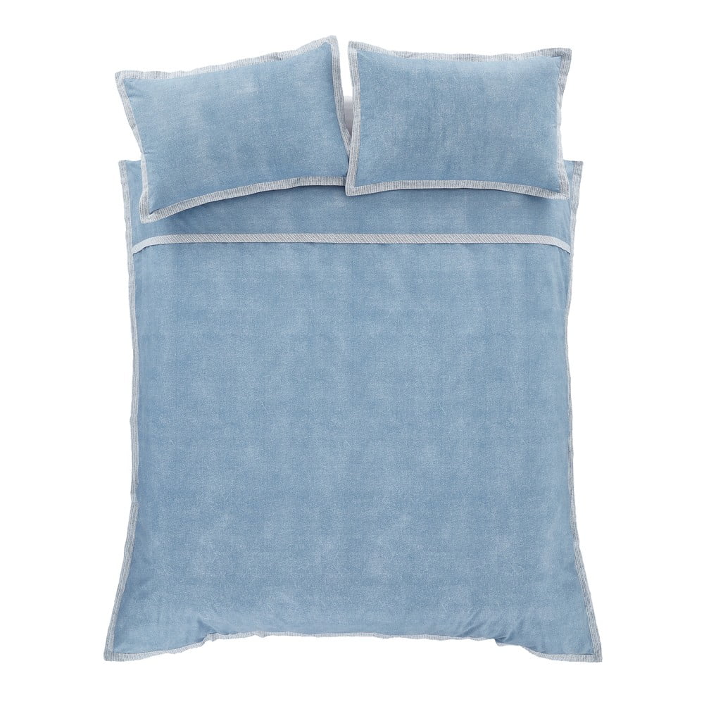 Lenjerie de pat albastră pentru pat de o persoană 135x200 cm Oslo – Catherine Lansfield