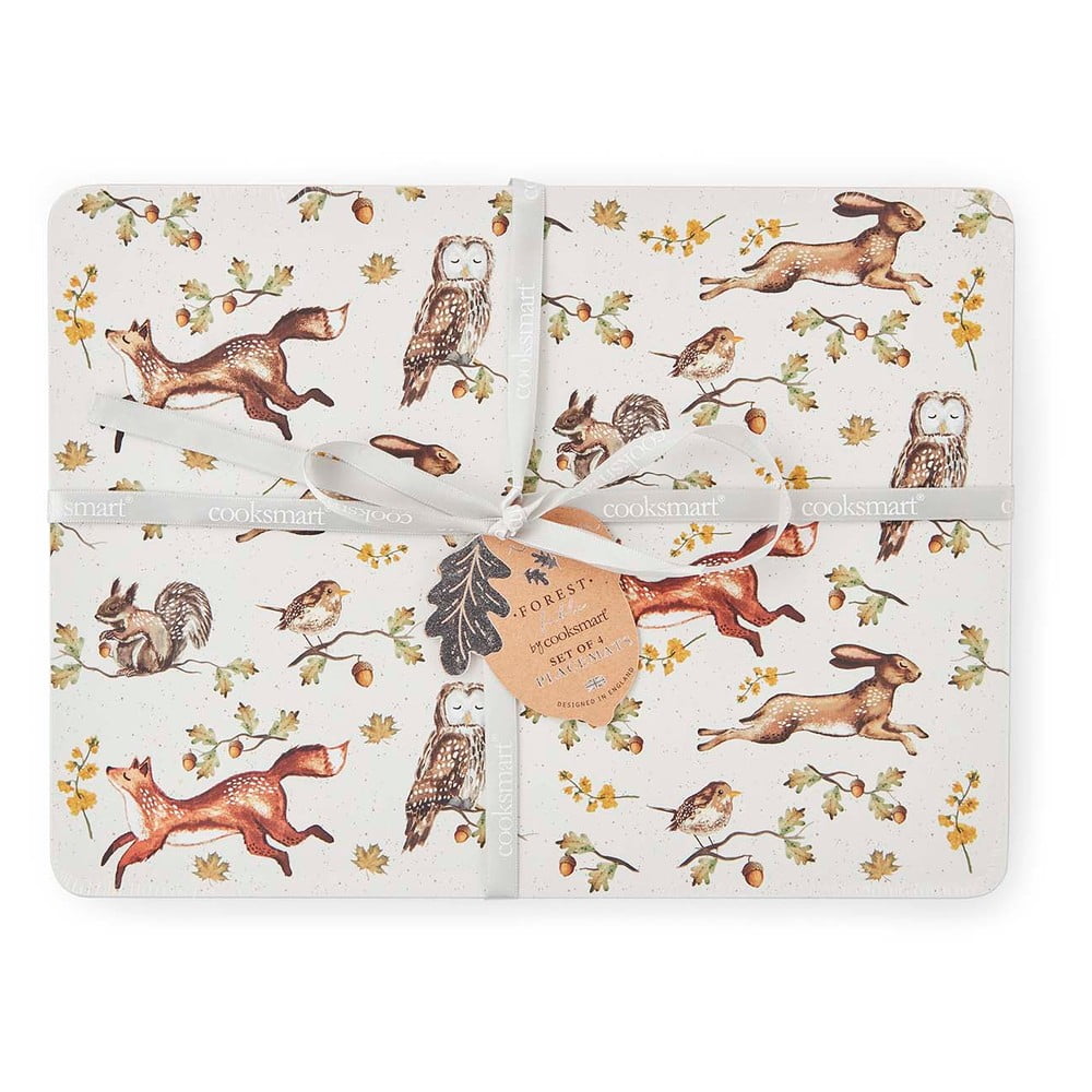 Suporturi pentru farfurii 4 buc. din plută 27x35 cm Forest Fable – Cooksmart ®