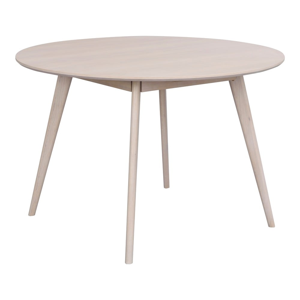 Masă de dining rotundă cu blat cu aspect de lemn de stejar 115x115 cm Yumi - Rowico