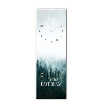 Ceas de perete din sticlă Styler Daydream, 20 x 60 cm