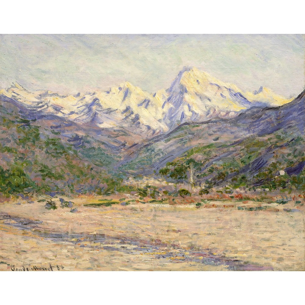  Tablou - reproducere 70x55 cm The Valley of the Nervia, Claude Monet – Fedkolor 