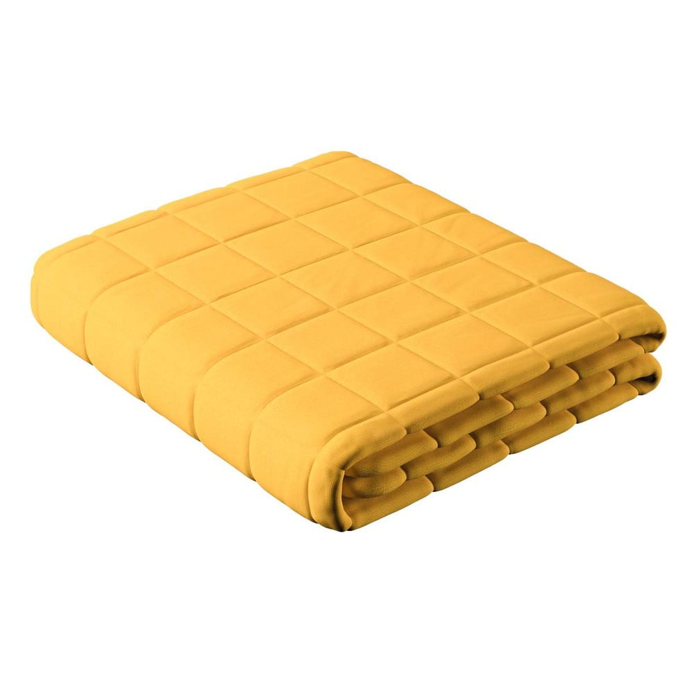 Cuvertură galbenă matlasată pentru pat dublu 170×210 cm Lillipop – Yellow Tipi 170x210 pret redus