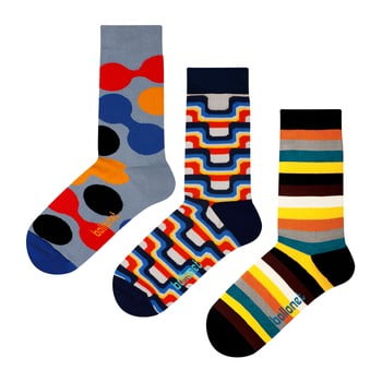 Set 3 perechi de șosete ballonet socks the 70s în cutie de cadou, mărime 36 - 40