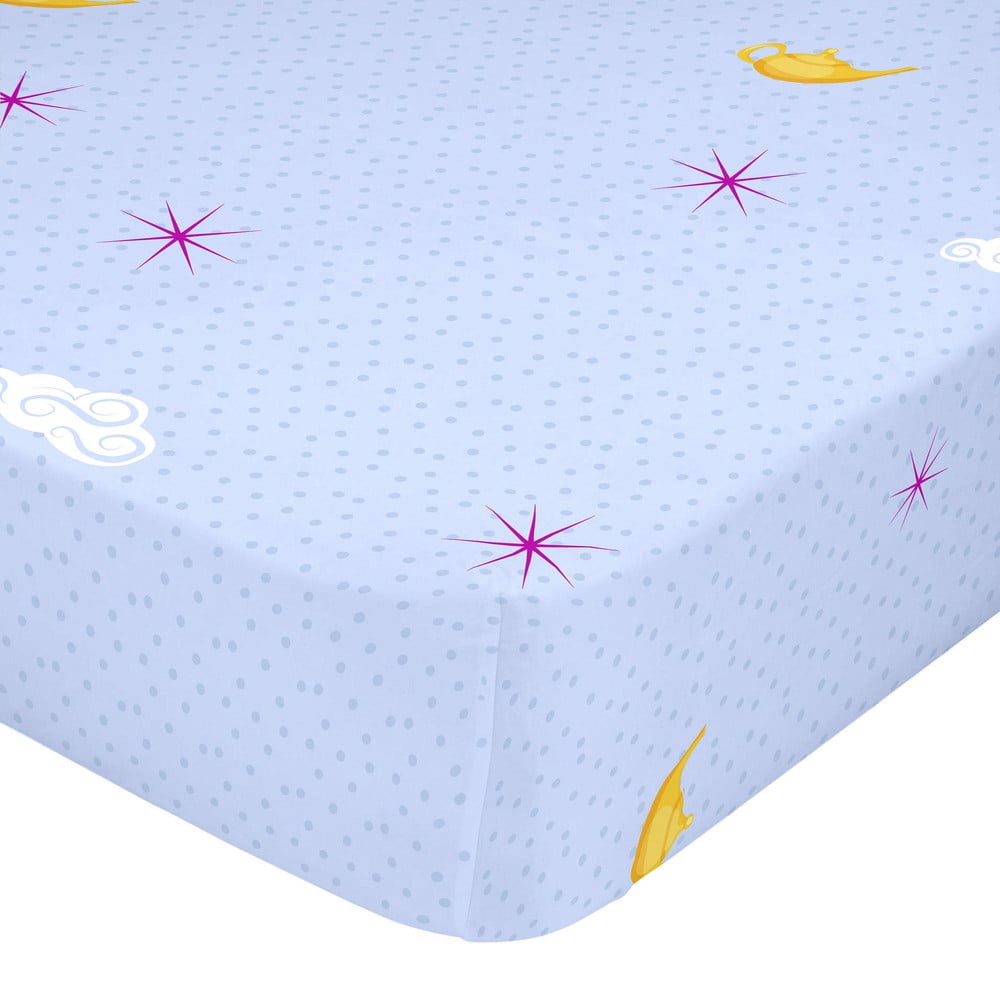 Cearceaf elastic din bumbac mr. fox magic rug, 60 x 120 cm, albastru