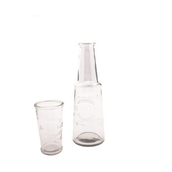 Carafă din sticlă cu pahar dakls, 800 ml