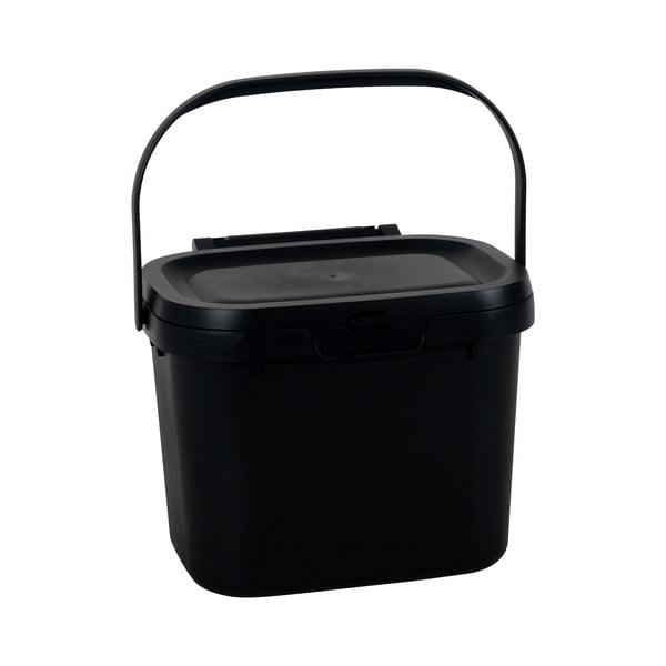 Recipient pentru deșeuri compostabile cu capac Addis, 24,5 x 18,5 x 19 cm, negru