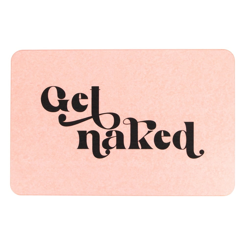 Covoraș de baie roz deschis din diatomit 39x60 cm Get Naked – Artsy Doormats