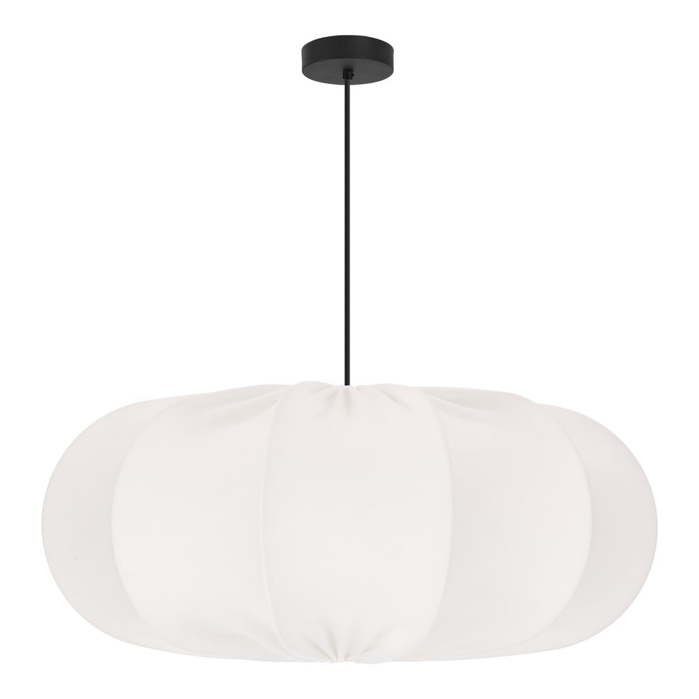 Lustră albă cu abajur textil ø 52 cm Cafee – Candellux Lighting