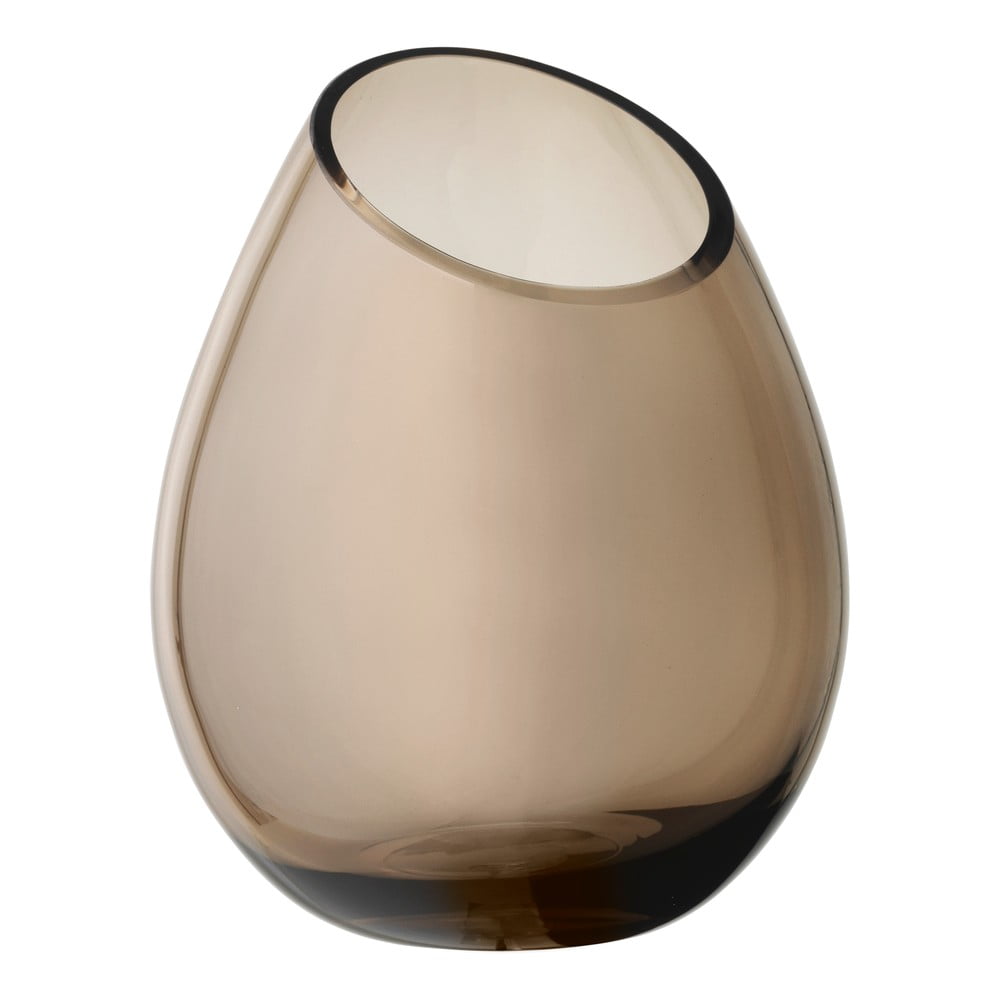 Vază din sticlă Blomus Raindrop, înălțime 24 cm, maro Blomus imagine 2022