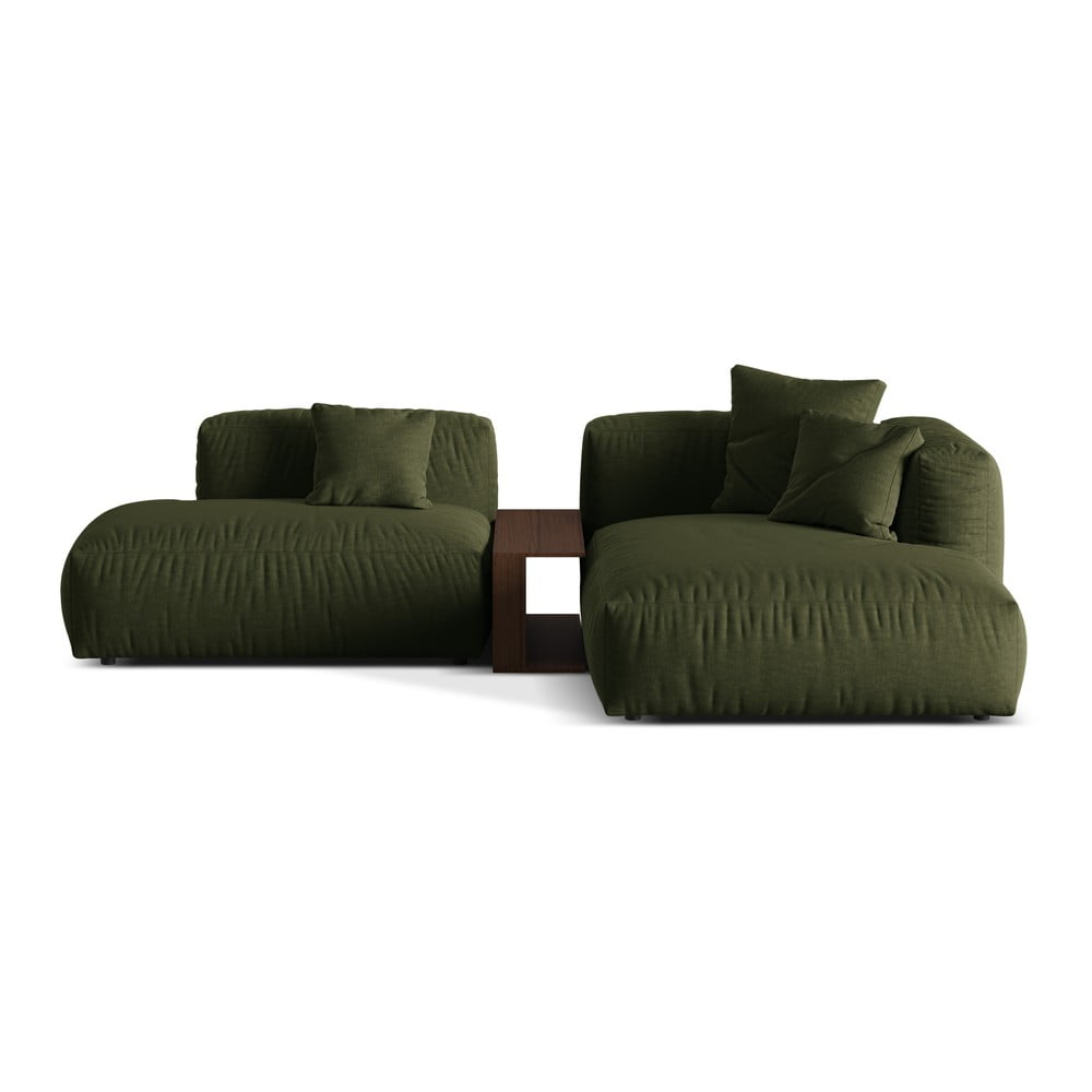 Colțar modular verde (cu colț pe partea dreaptă) Martina – Micadoni Home