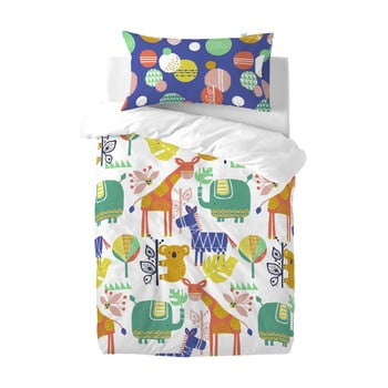 Lenjerie de pat din bumbac pentru copii moshi moshi jungle, 100 x 120 cm